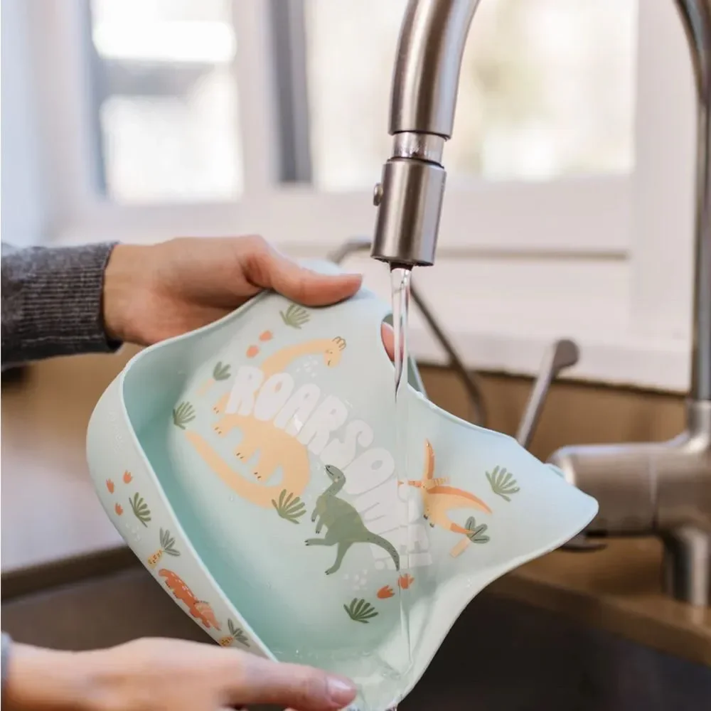 Ju-Ju-Be Silicone Bib - Dino Fun in Green